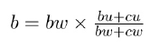 (Berechnung von c analog)
